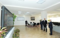 Ильхам Алиев принял участие в церемонии сдачи в эксплуатацию электрической подстанции в Низаминском районе Баку (ФОТО)