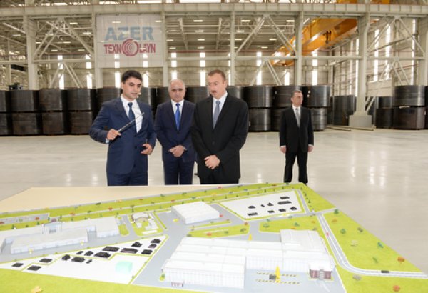 На территории Сумгайытского химического промышленного парка открыт завод по производству стальных труб ООО «Азертехнолайн»