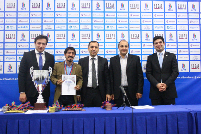 В Азербайджане состоялась церемония награждения победителей второго "Кубка молодёжи" по футболу" (фото)