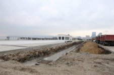 Президент Азербайджана и его супруга ознакомились со строительными работами на бульваре в "Baku White City" (ФОТО)