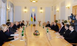 Президент Азербайджана встретился в Киеве со спикером парламента Украины (ФОТО)