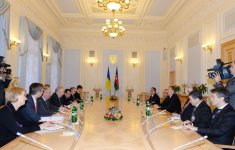 Президент Азербайджана встретился в Киеве со спикером парламента Украины (ФОТО)