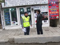 В Баку проведена акция по пропаганде ПДД - нарушение правил остановки и стоянки  (ФОТО)