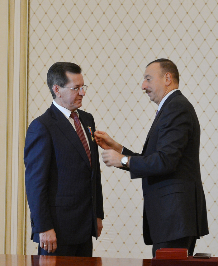 Президент Азербайджана принял делегацию во главе с губернатором Астраханской области (ФОТО)