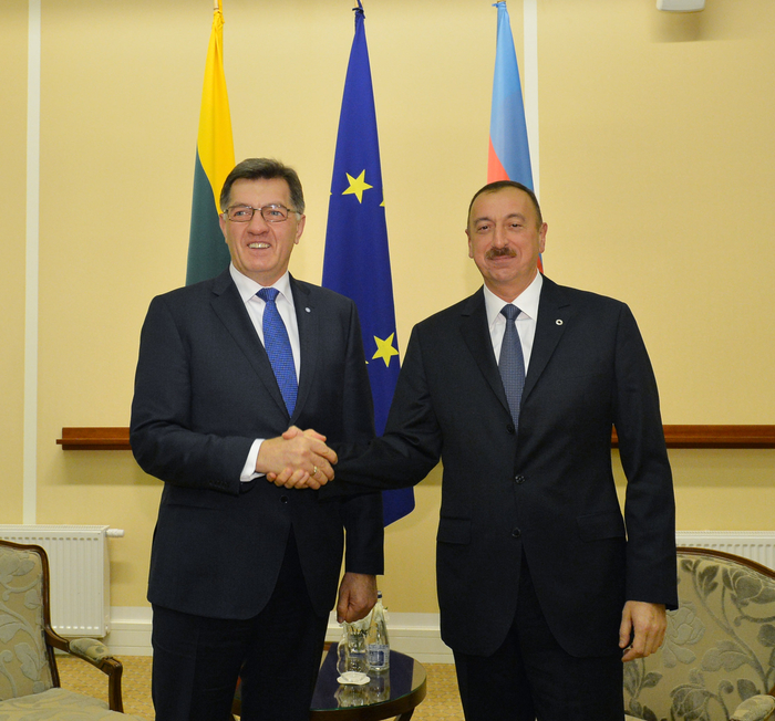 Президент Азербайджана встретился с премьером Литвы (ФОТО)