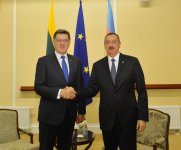 Президент Азербайджана встретился с премьером Литвы (ФОТО)