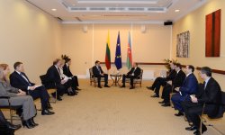 Президент Азербайджана встретился с премьером Литвы (ФОТО)