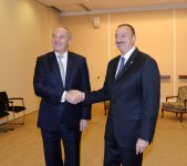 Президент Азербайджана встретился с президентом Латвии (ФОТО)