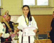 Азербайджанская спортсменка заняла два первых места на турнире по каратэ в Украине (фото)