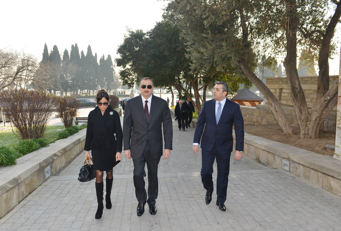 Президент Ильхам Алиев и его супруга ознакомились с работами по консервации, проводимыми в Девичьей башне (ФОТО)