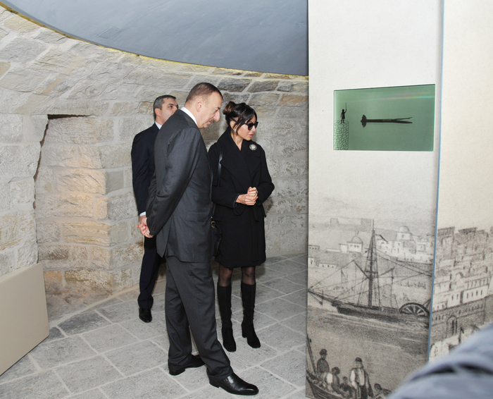 Президент Ильхам Алиев и его супруга ознакомились с работами по консервации, проводимыми в Девичьей башне (ФОТО)