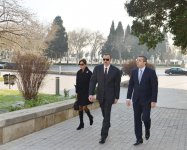 Президент Ильхам Алиев и его супруга ознакомились с работами по консервации, проводимыми в Девичьей башне (ФОТО)