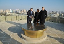 Президент Ильхам Алиев и его супруга ознакомились с работами по консервации, проводимыми в Девичьей башне (ФОТО)