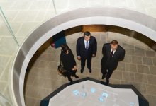 Президент Ильхам Алиев и его супруга ознакомились с работами по консервации, проводимыми в Девичьей башне (ФОТО)