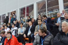 Президент Азербайджана и его супруга наблюдали в Сочи за соревнованиями по конькобежному спорту (ФОТО)