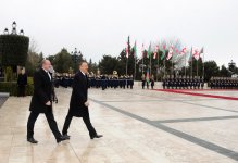 В Баку состоялась официальная церемония встречи Президента Грузии (ФОТО)