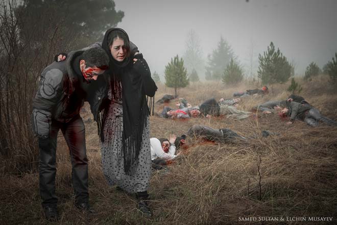 В Гяндже представлена фотовыставка, посвященная Ходжалинской трагедии (фото)