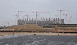 Президент Ильхам Алиев ознакомился с ходом строительства Бакинского Олимпийского стадиона (ФОТО)