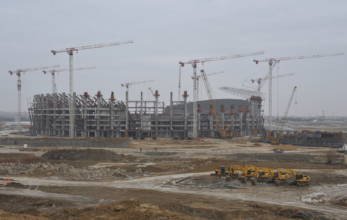 Президент Ильхам Алиев ознакомился с ходом строительства Бакинского Олимпийского стадиона (ФОТО)