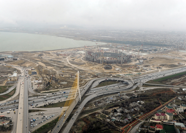 Президент Ильхам Алиев ознакомился с ходом строительства Бакинского Олимпийского стадиона (ФОТО)