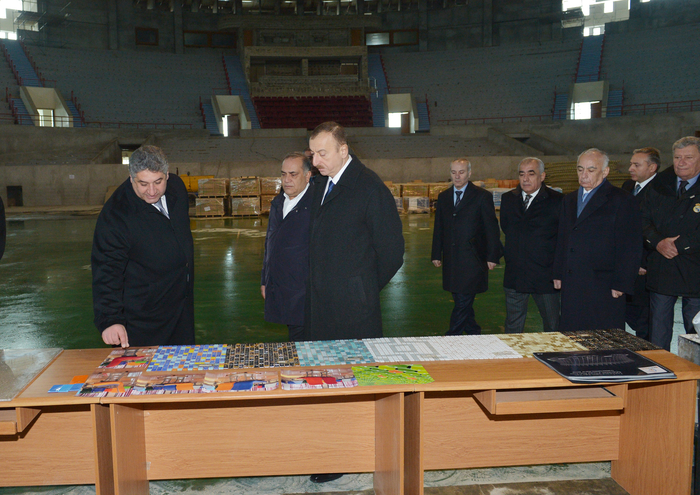 Президент Азербайджана ознакомился с проектом работ, которые будут проведены в Спортивно-концертном комплексе им. Гейдара Алиева (ФОТО)