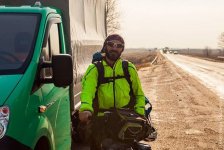 Известный велопутешественник Рамиль Зиядов -  из Беларуси в Москву (ФОТО)