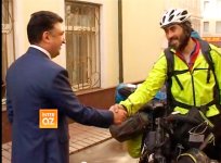 Велопутешественник Рамиль Зиядов из Твери направляется в Санкт-Петербург (ФОТО)