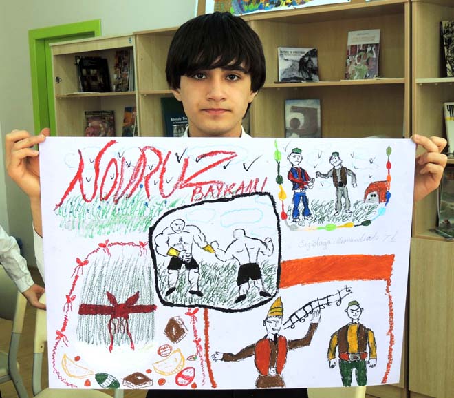 Известные азербайджанские художники провели мастер-класс для школьников (ФОТО)