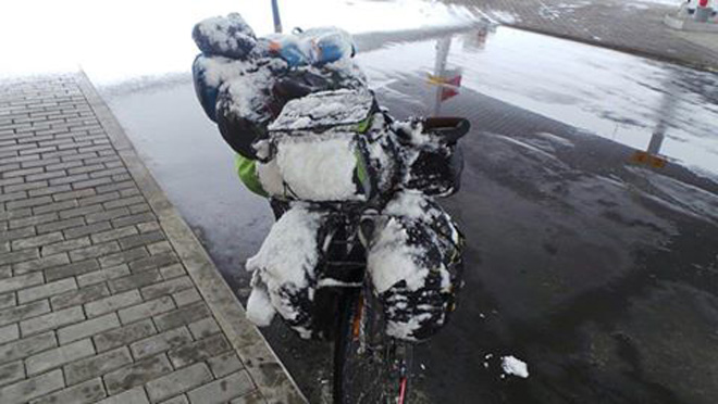 Велопутешественник Рамиль Зиядов из Твери направляется в Санкт-Петербург (ФОТО)