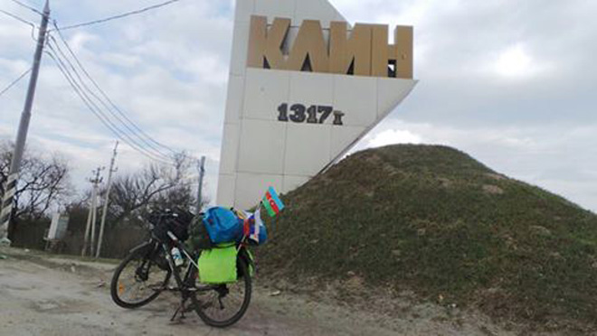 Велопутешественник Рамиль Зиядов из Твери направляется в Санкт-Петербург (ФОТО)