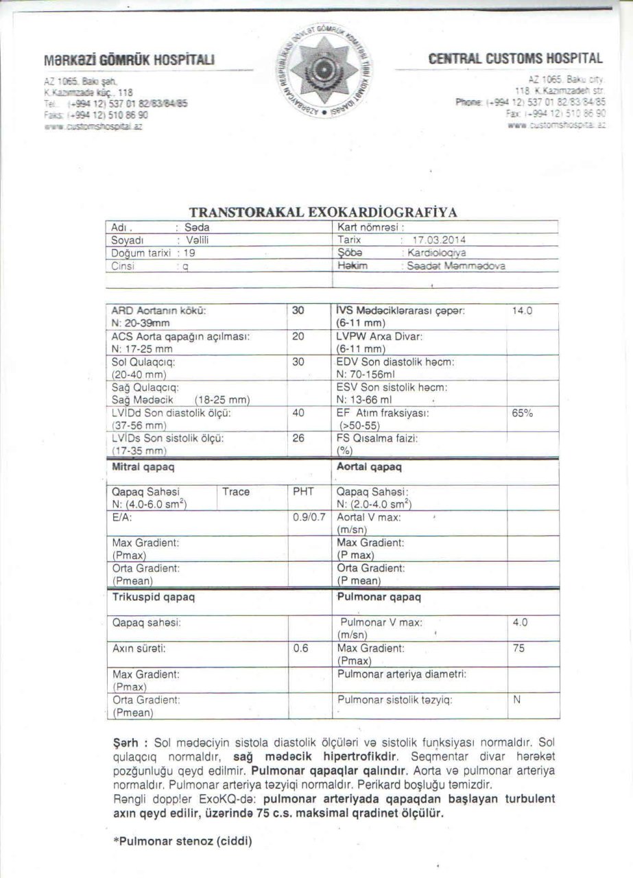 16-летней Седа необходима срочная помощь - порок сердца (документы)
