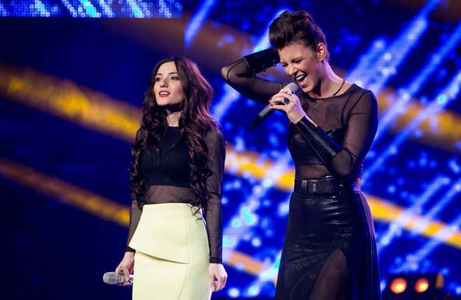 Участницы "Евровидения-2014" Диляра Кязимова и Вилия Матачюнайте на телешоу "Две звезды" (ФОТО)