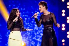 Участницы "Евровидения-2014" Диляра Кязимова и Вилия Матачюнайте на телешоу "Две звезды" (ФОТО)