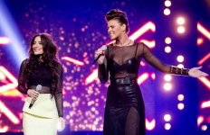 Участницы "Евровидения-2014" Диляра Кязимова и Вилия Матачюнайте на телешоу "Две звезды" (ФОТО)