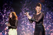 Участницы "Евровидения-2014" Диляра Кязимова и Вилия Матачюнайте на телешоу "Две звезды" (ФОТО)