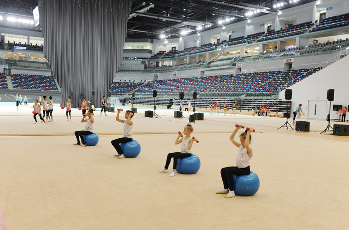 Президент Ильхам Алиев и его супруга приняли участие в открытии Национальной гимнастической арены (ФОТО)