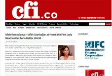 Британский журнал «Capital Finance International»: Первая леди Мехрибан Алиева стремится сделать мир прекраснее