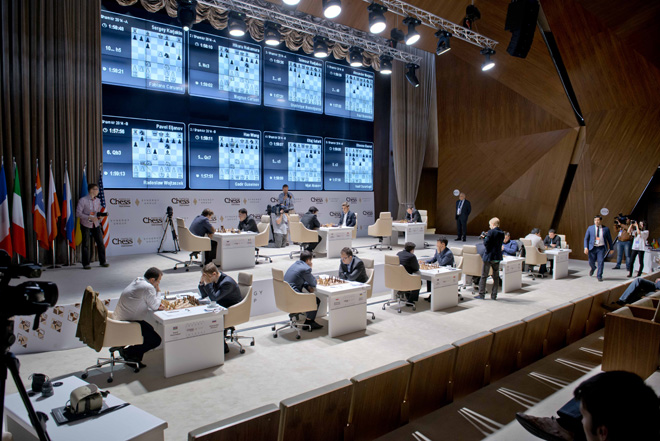 Противостояние азербайджанских гроссмейстеров - фоторепортаж с "Shamkir Chess 2014" (ФОТО)