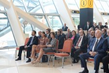 Президент Ильхам Алиев и его супруга приняли участие в открытии нового аэровокзального комплекса в Баку (ФОТО)