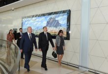 Президент Ильхам Алиев и его супруга приняли участие в открытии нового аэровокзального комплекса в Баку (ФОТО)