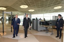 Президент Ильхам Алиев и его супруга приняли участие в открытии нового аэровокзального комплекса в Баку (ФОТО)
