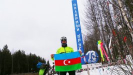 Флаг Азербайджана и вымпел Trend - на Полярном круге (ФОТО)