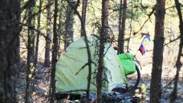 Флаг Азербайджана и вымпел Trend - на Полярном круге (ФОТО)