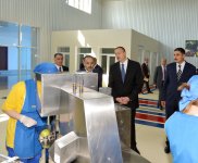 Президент Ильхам Алиев принял участие в открытии Агдашского завода по
переработке фруктов (ФОТО)
