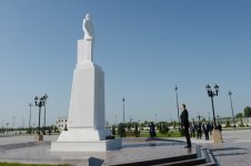 Президент Азербайджана прибыл в Агдашский район (ФОТО)