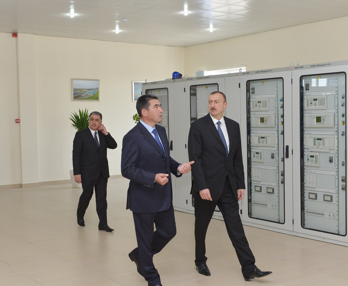 Президент Ильхам Алиев принял участие в открытии электроподстанции "Агдаш" (ФОТО)
