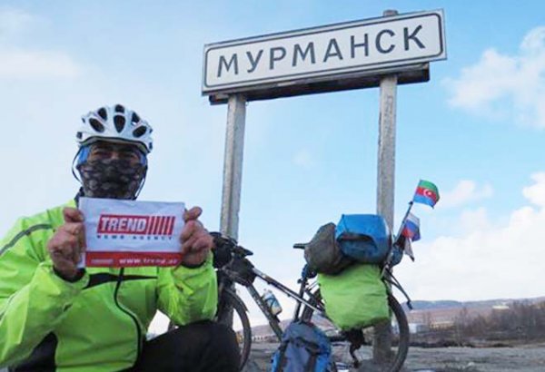 Велопутешественник Рамиль Зиядов по снегу достиг Мурманска и Лапландии (ФОТО)