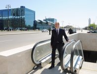Президент Ильхам Алиев принял участие в открытии нового автотоннеля и подземного пешеходного перехода в Баку (ФОТО)