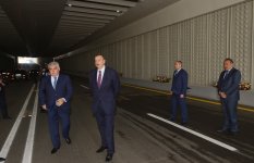 Президент Ильхам Алиев принял участие в открытии нового автотоннеля и подземного пешеходного перехода в Баку (ФОТО)