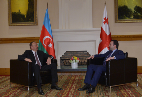 Состоялась встреча Президента Азербайджана с премьер-министром Грузии (ФОТО)